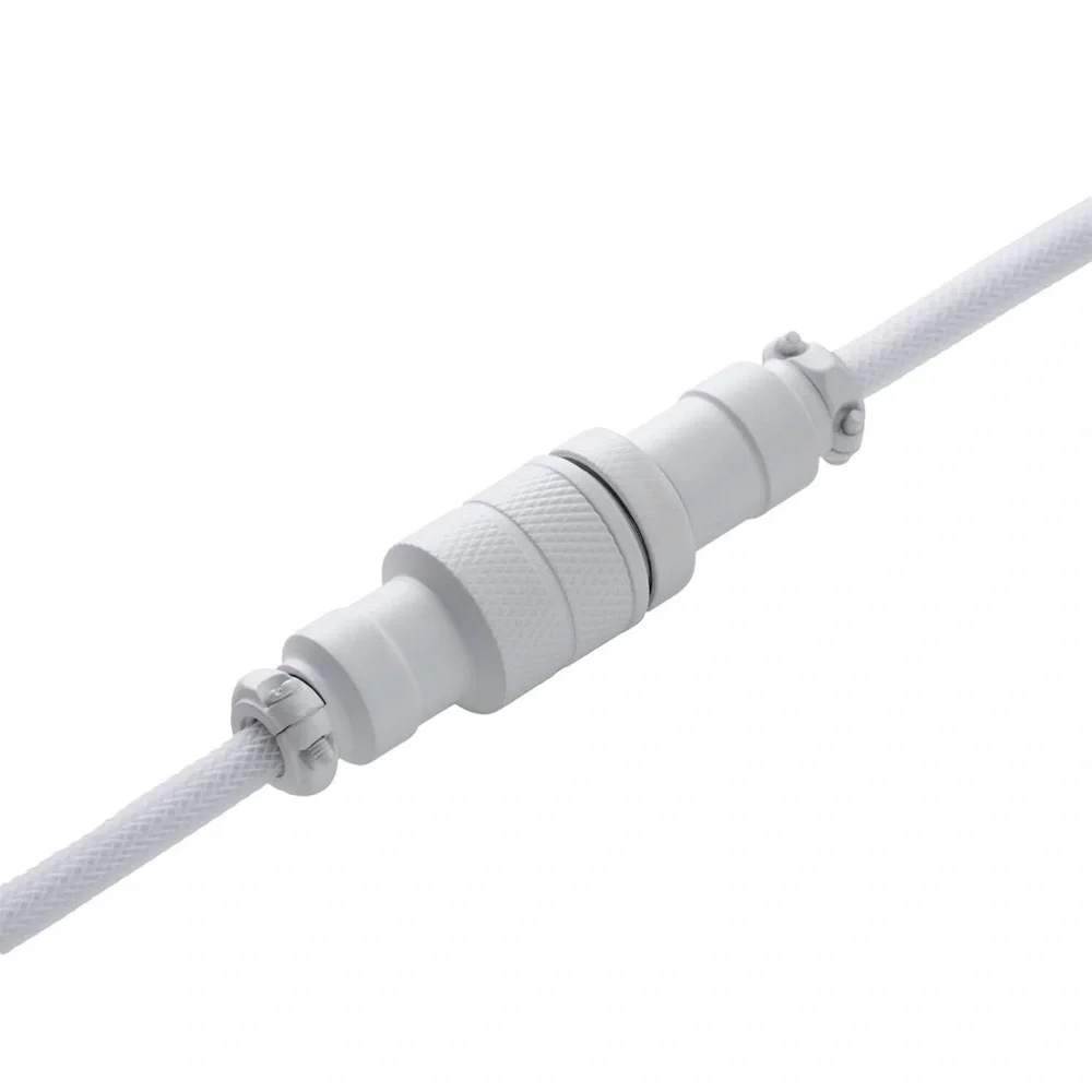 CableMod Pro Coiled Keyboard Cable (Glacier White, USB A to USB Type C, 150cm)